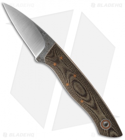 Fiddleback Forge Bushcraft Karda Knife OD Camo Micarta (2.625" Satin)