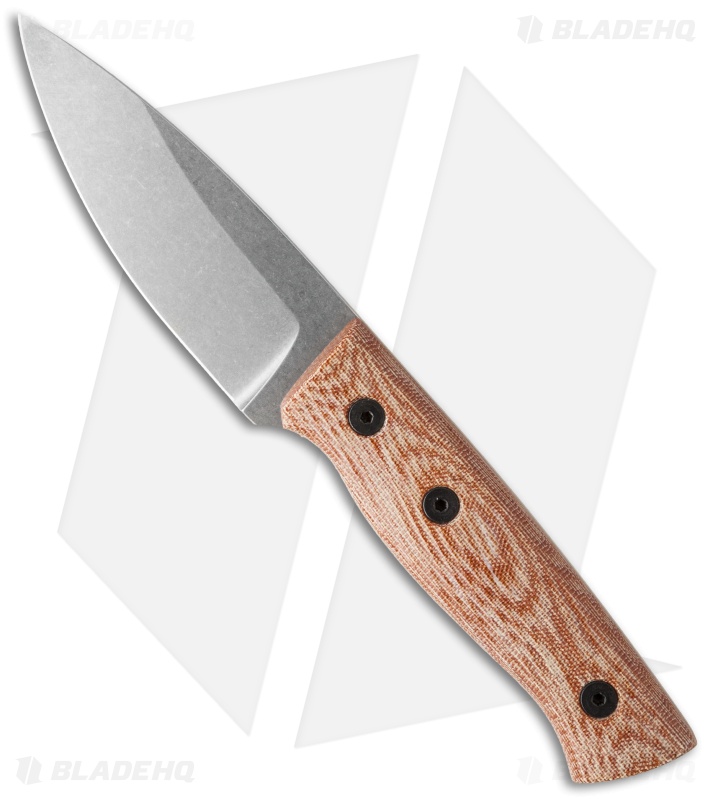 Fiddleback Forge Production Bushfinger Natural Canvas Micarta (4