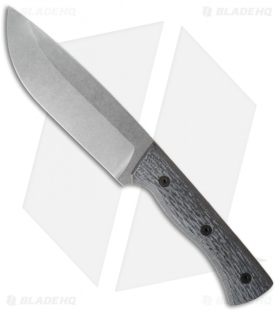 Fiddleback Forge Production Camp Knife Black Canvas Micarta (6.5" Stonewash)