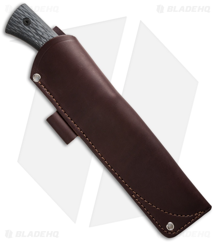 Fiddleback Forge Production Camp Knife Black Canvas Micarta (6.5" Stonewash)