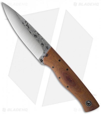 Fiddleback Forge Woodsman Knife Antique Westinghouse Micarta (5.25" Satin)