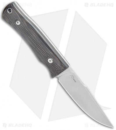 BlackFox Explorator Fixed Blade Knife Brown Linen Micarta (4" Stonewash)
