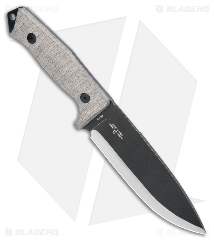 Fox Knives Bushman Fixed Blade Knife Micarta (6.25" Gray) FX-609 OD