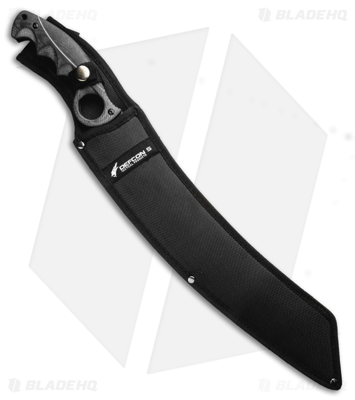 Fox Knives Defcon 5 Tango Machete Fixed Blade Knife (14" Black) D5-K013