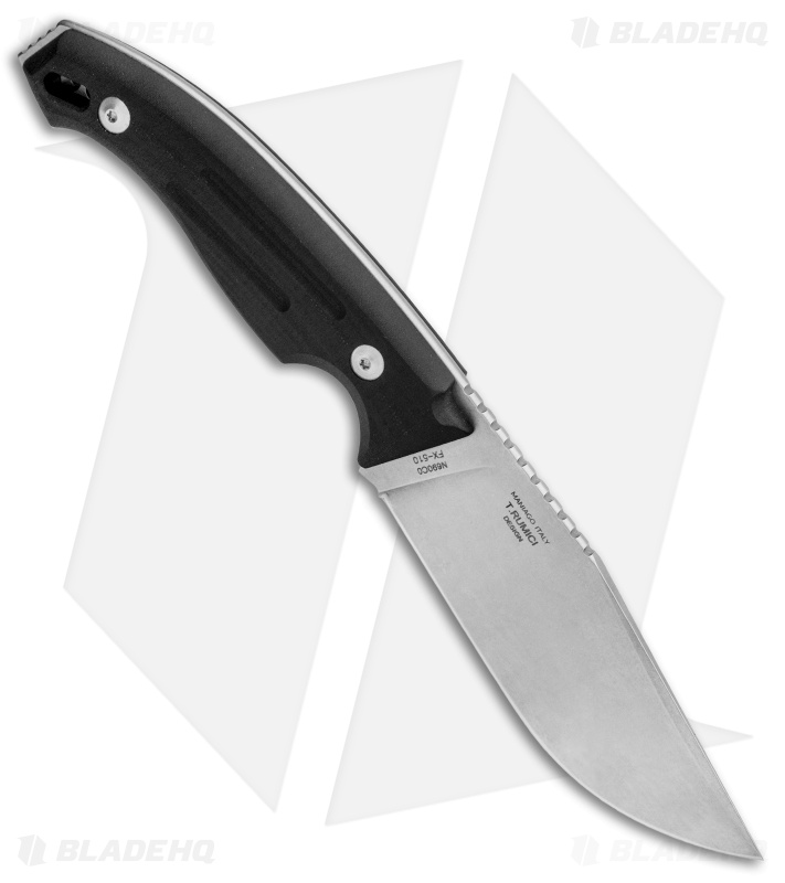 Fox Knives Octopus Vulgaris Fixed Blade Knife Black G-10  (4.3" Satin) FX-510