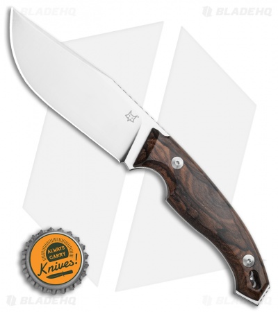 Fox Knives Octopus Vulgaris Fixed Blade Knife Zircote Wood  (4.3" Sat) FX-510 ZW
