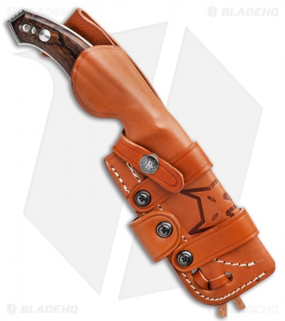 Fox Knives Octopus Vulgaris Fixed Blade Knife Zircote Wood  (4.3" Sat) FX-510 ZW