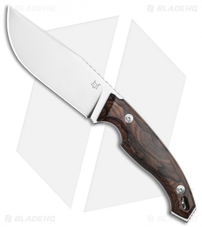 Fox Knives Octopus Vulgaris Fixed Blade Knife Zircote Wood  (4.3" Sat) FX-510 ZW