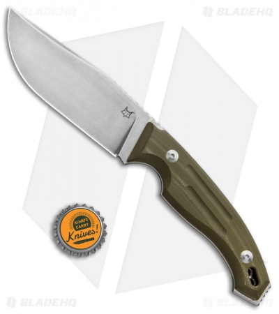 Fox Knives Octopus Vulgaris Fixed Blade Knife OD Green G-10 (4.3" SW) FX-510 OD