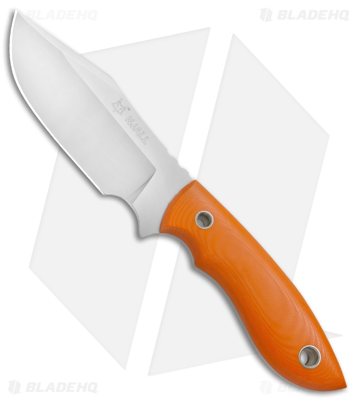 Fox Knives Vox Njall Fixed Blade Knife Orange G-10 (4.25