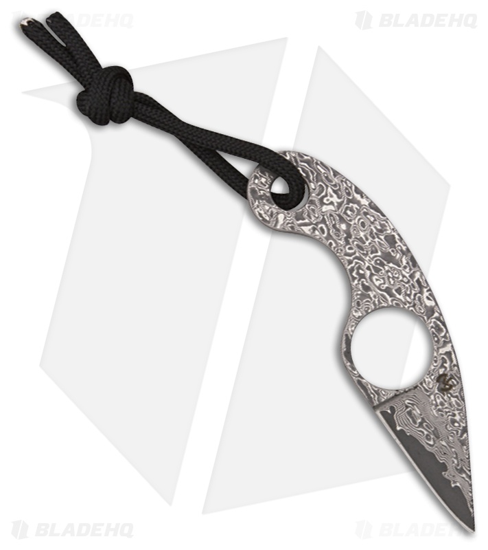 Fred Perrin La Mini Griffe Fixed Blade Knife Damascus (1.375" Damascus)