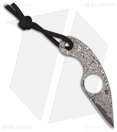 Fred Perrin La Mini Griffe Fixed Blade Knife Damascus (1.375" Damascus)
