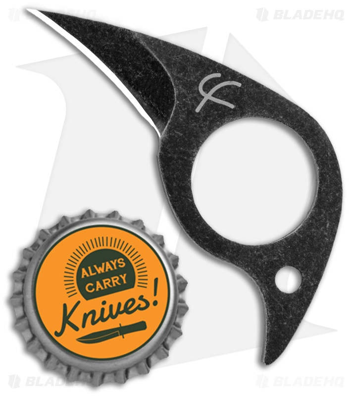 Fred Perrin Mini-Pic Fixed Blade Neck Knife Black (1.12" Black)