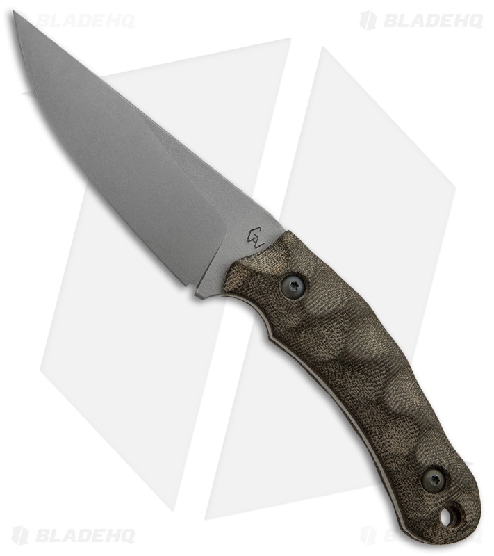 Gavko Custom Knives Raptor Fixed Blade Knife Micarta (4.25" Stonewash)