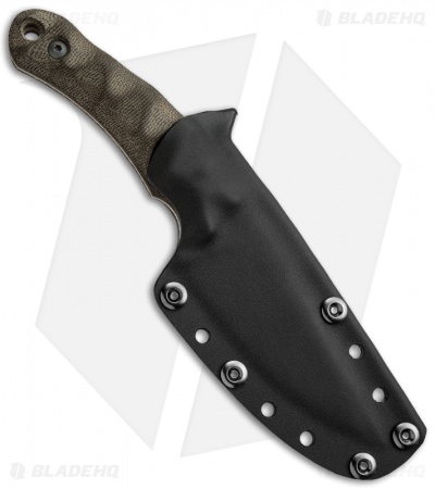 Gavko Custom Knives Raptor Fixed Blade Knife Micarta (4.25" Stonewash)