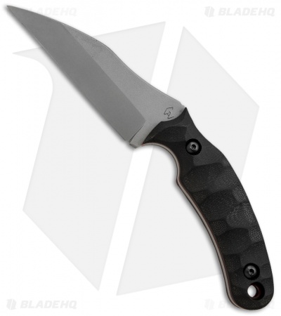 Gavko Custom Knives Wharnie Fixed Blade Knife Black Micarta (4" Stonewash)