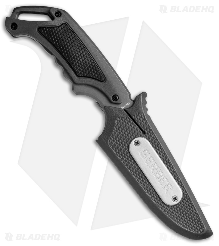 Gerber Basic Knife Fixed Blade w/ Sheath (3.3" Gray Serr) 0175