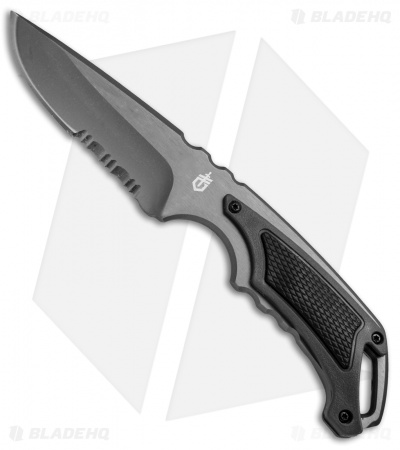 Gerber Basic Knife Fixed Blade w/ Sheath (3.3" Gray Serr) 0175