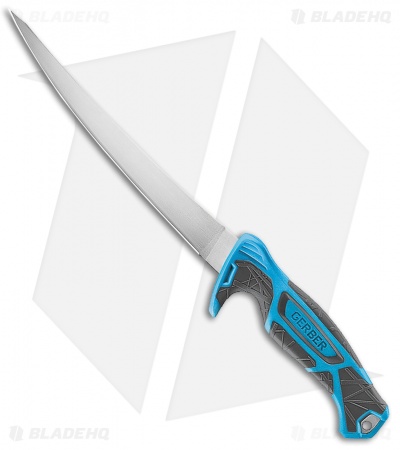 Gerber Controller 8" Fillet Fishing Knife Fixed Blade Blue (8" Satin)