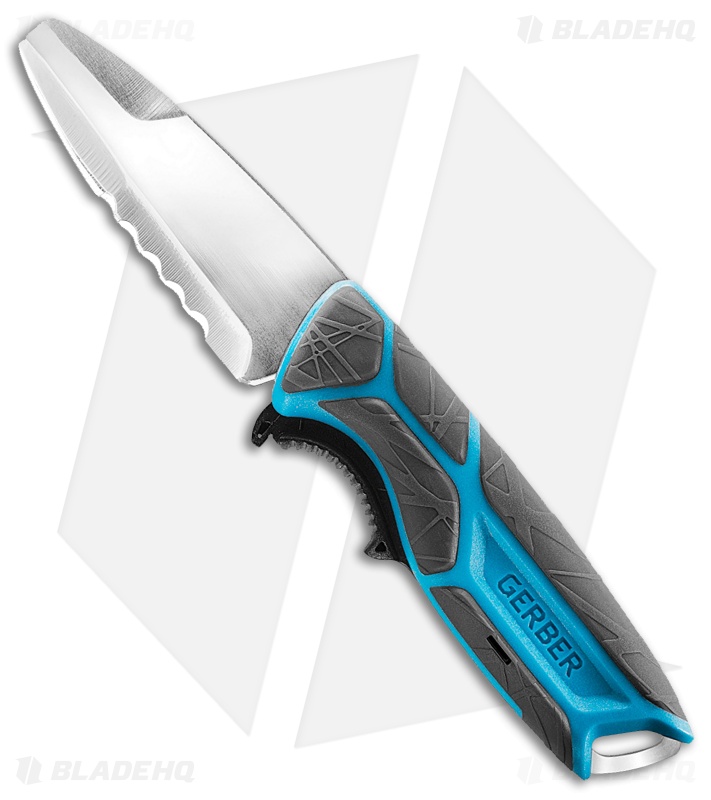 Gerber CrossRiver Fixed Blade Knife Blue Polymer (3" Satin)