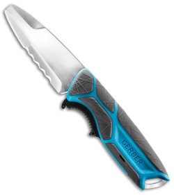 Gerber CrossRiver Fixed Blade Knife Blue Polymer (3" Satin)