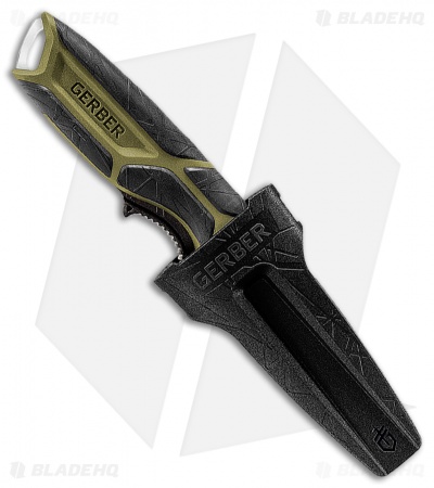 Gerber CrossRiver Fixed Blade Knife Sage Green Polymer (3" Satin)