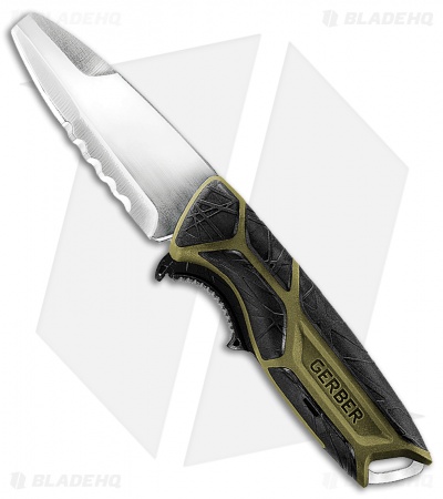 Gerber CrossRiver Fixed Blade Knife Sage Green Polymer (3" Satin)