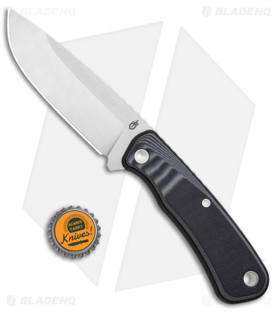 Gerber Downwind Drop Point Fixed Blade Knife Black (4.3" Satin) 30-001816