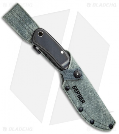 Gerber Downwind Drop Point Fixed Blade Knife Black (4.3" Satin) 30-001816