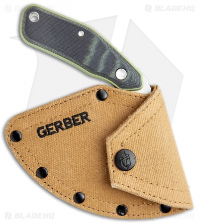 Gerber Downwind Ulu Fixed Blade Knife Flat Sage Green G-10 (3.5" SS) 30-001824
