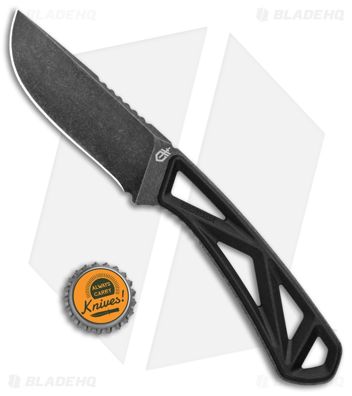 Gerber EXO-MOD Drop Point Fixed Blade Knife Black (Stonewash) 30-001800