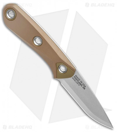 Gerber Principle Fixed Blade Knife Brown Rubber (3" Stonewash 420HC) 30-001657