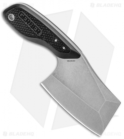 Gerber Tri-Tip Mini Cleaver Fixed Blade Knife Black Al (2" Black)