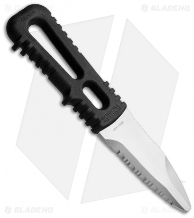 Gerber River Shorty Fixed Blade Dive Knife Black (3" Serr) 30-000967N