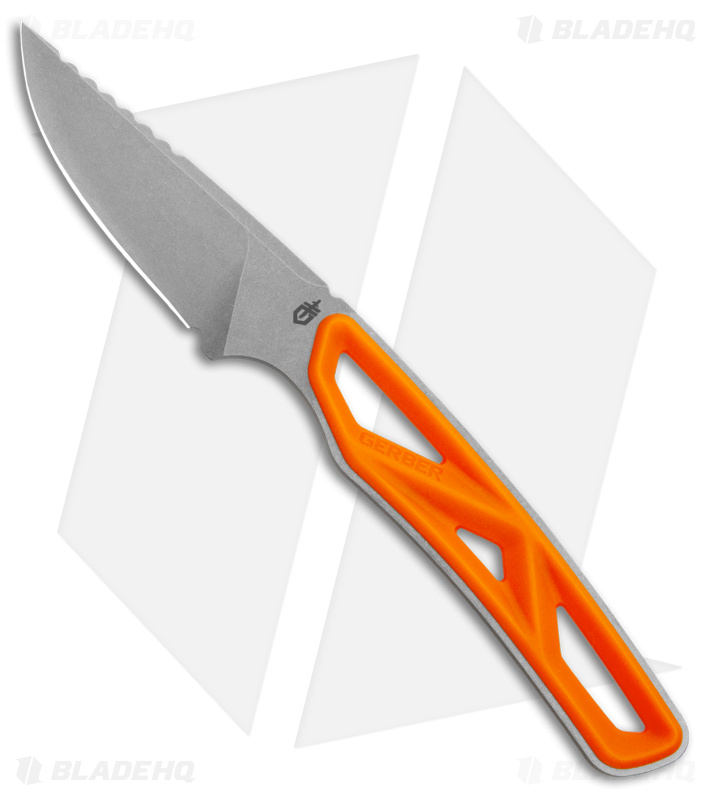 Gerber EXO-MOD Drop Point + EXO-MOD Caper Orange Rubber (3.8" Stonewash) 1069302