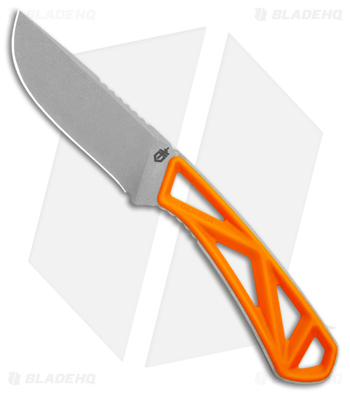 Gerber EXO-MOD Drop Point + EXO-MOD Caper Orange Rubber (3.8" Stonewash) 1069302