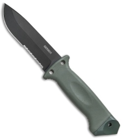 Gerber LMF II ASEK Combat Fixed Blade Combat OD Green (4.8" Black Serr) 1627