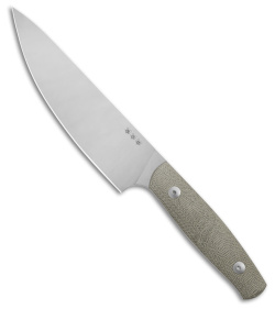 GiantMouse Vox/Anso 6" Carving Kitchen Knife - Green Micarta (Satin Nitro B)