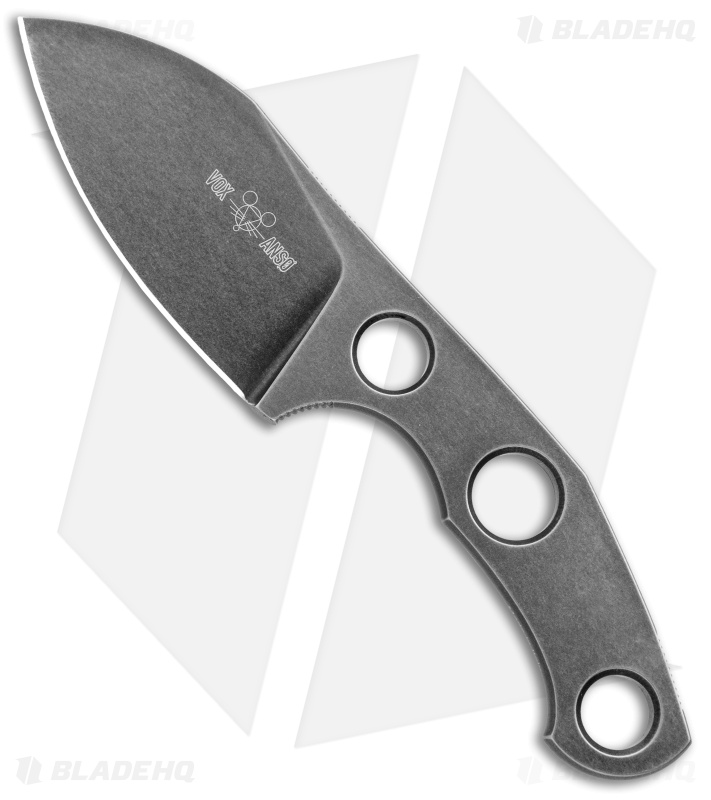GiantMouse Vox/Anso GMF1-F 5mm Fixed Blade Knife (2.6" PVD Black M390) 