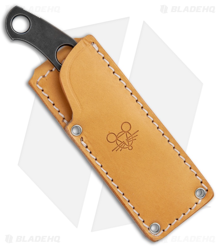 GiantMouse Vox/Anso GMF1-P 4mm Fixed Blade Knife (2.6" Stonewash PVD N690) 