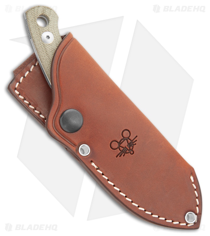 GiantMouse GMF1-XL Fixed Blade Knife Green Micarta SW