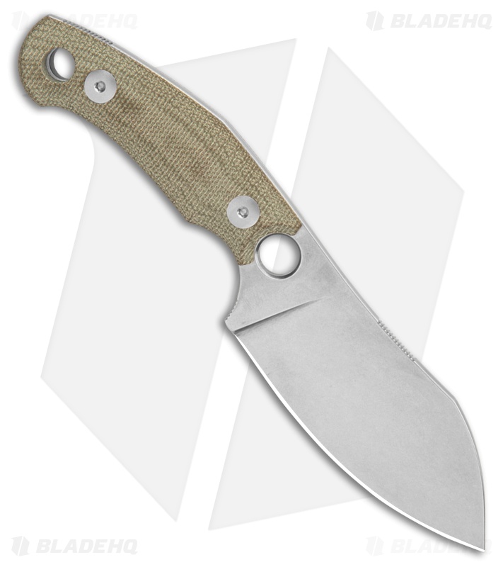 GiantMouse Vox/Anso GMF1-XL Fixed Blade Knife Green Micarta (3.1" SW N690)