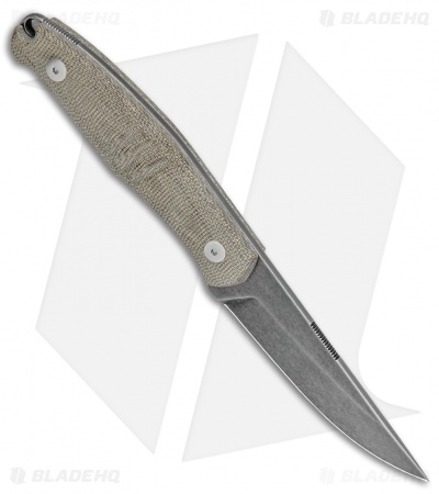 GiantMouse Vox/Anso GMF2 Fixed Blade Knife Green Micarta (3.6" Satin)