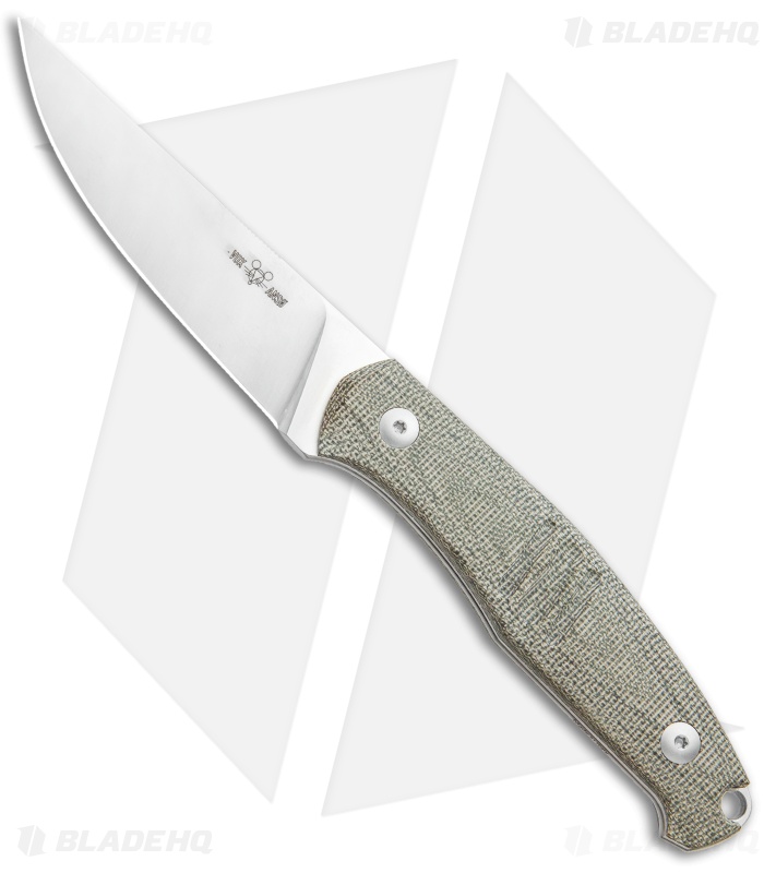 GiantMouse Knife GMF2 | Green Micarta Full Flat | Blade HQ