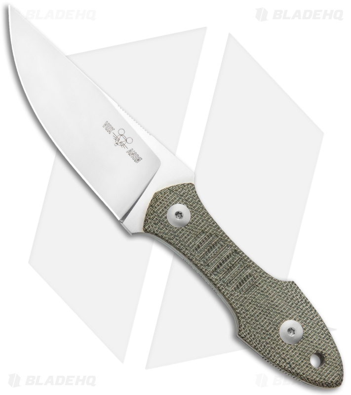 GiantMouse GMF3 Knife | Green Micarta + Satin - Blade HQ