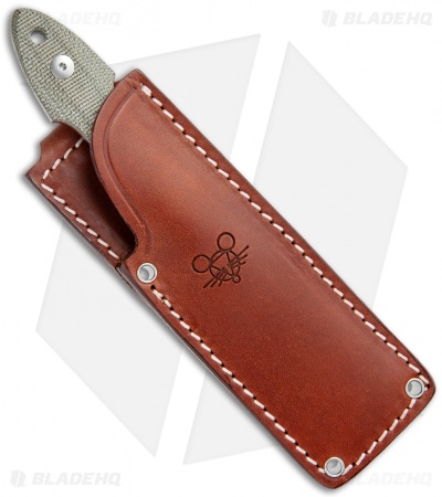 GiantMouse Vox/Anso GMF3 Green Micarta Fixed Blade Knife (3.25" Satin)