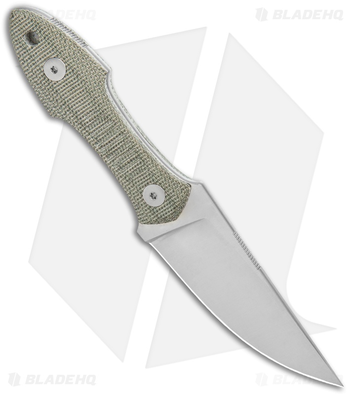 GiantMouse Vox/Anso GMF3 Green Micarta Fixed Blade Knife (3.25" Satin)