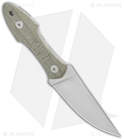 GiantMouse Vox/Anso GMF3 Green Micarta Fixed Blade Knife (3.25" Satin)