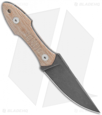 GiantMouse Vox/Anso GMF3 Natural Micarta Fixed Blade Knife ( 3.25" PVD )