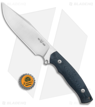 GiantMouse Vox/Anso GMF4 Fixed Blade Knife Black Canvas Micarta (5.65" Satin)
